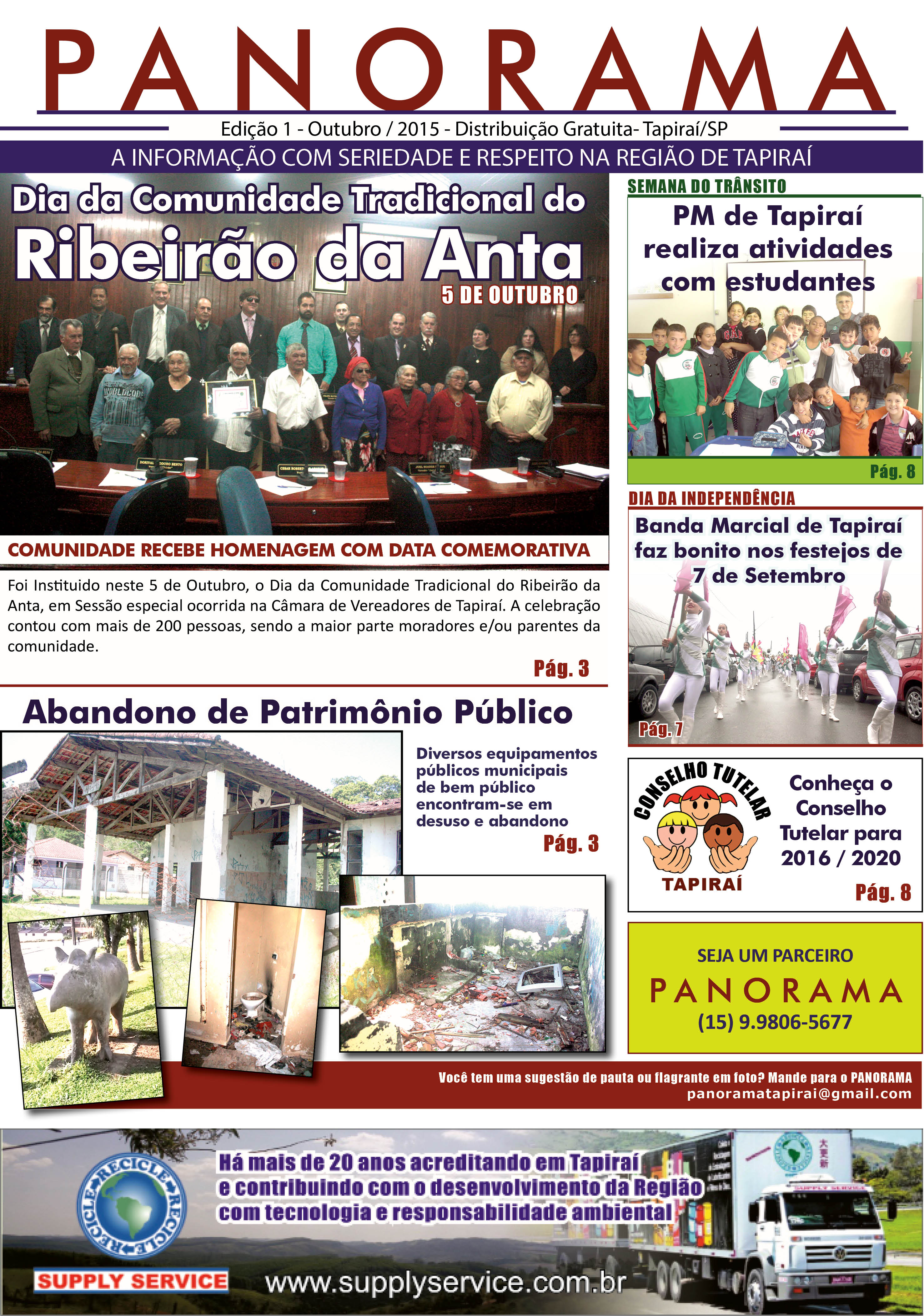 Jornal PANORAMA Ed. 01 - Outubro de 2015