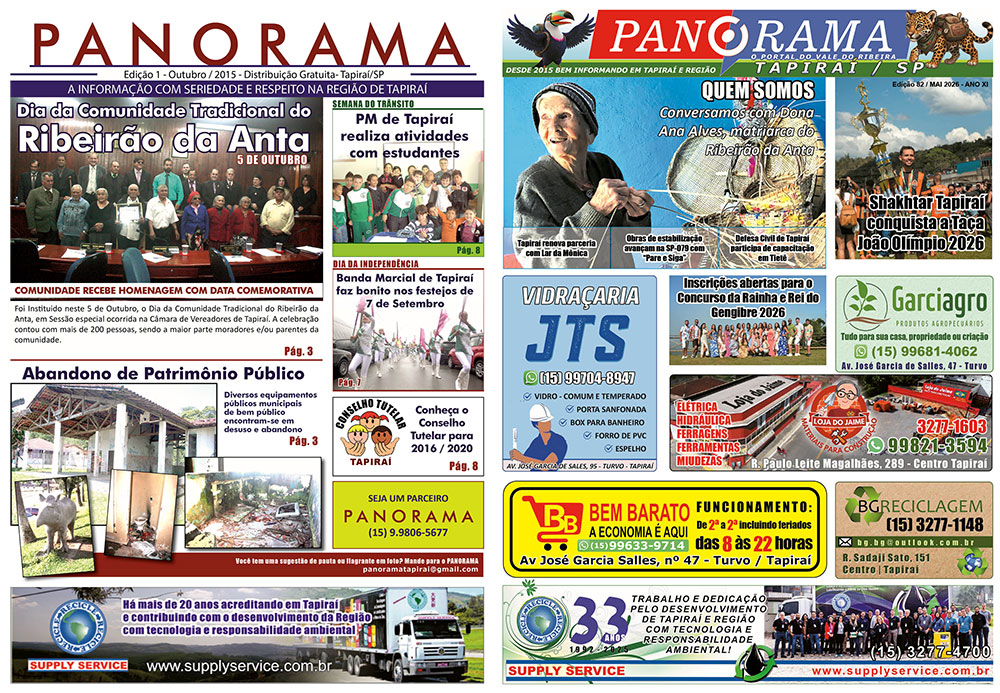 Jornal PANORAMA: O Registro Histórico do Desenvolvimento, Turismo e Empreendedorismo em Tapiraí