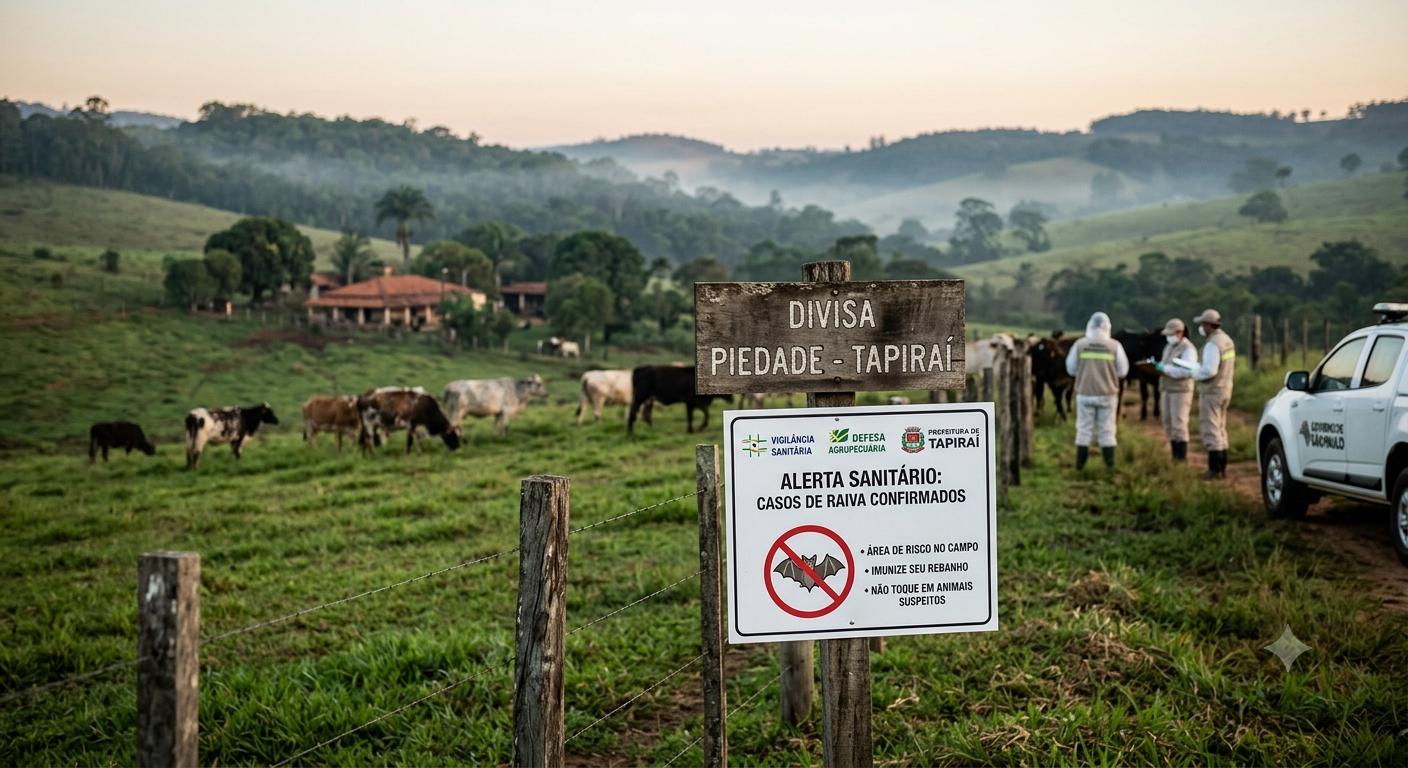 Governo do Estado investiga casos de raiva animal na divisa entre Piedade e Tapiraí